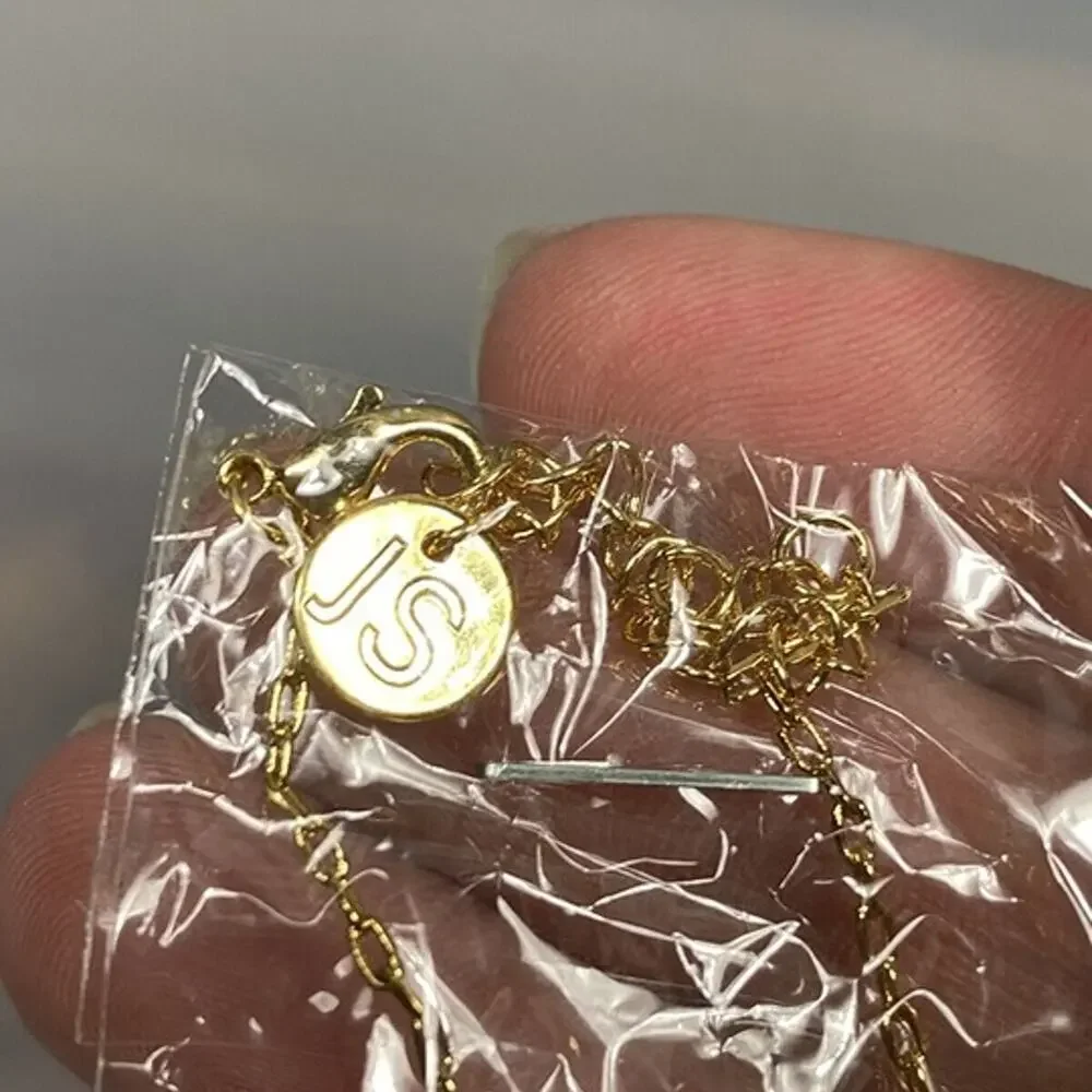 Jules Smith Dreamer Necklace 14K Gold Plated Script Necklace 18” + 2” Extend NWT
